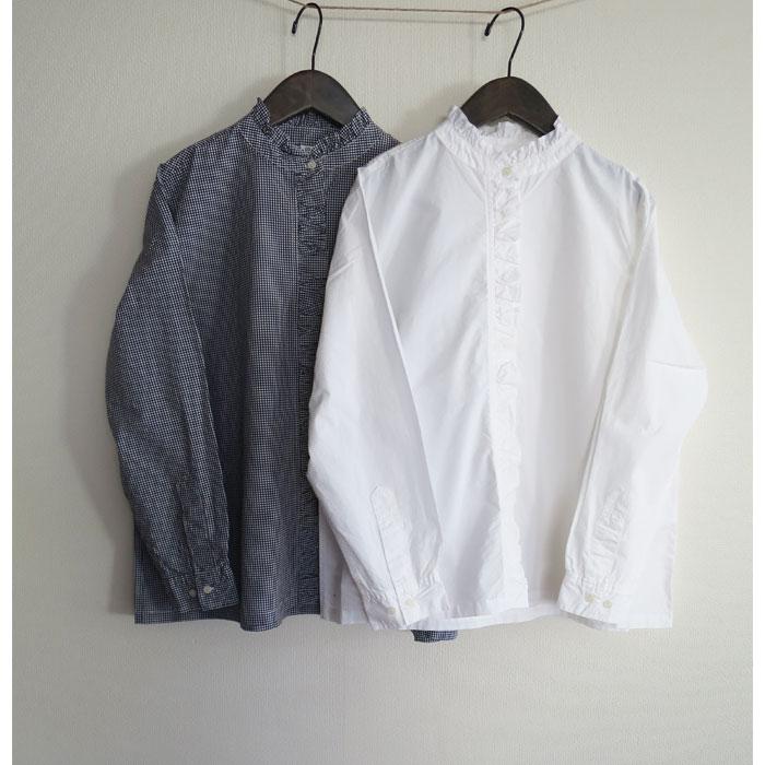 SO エスオー コットン タイプライター フリルブラウス 綿100% コットン