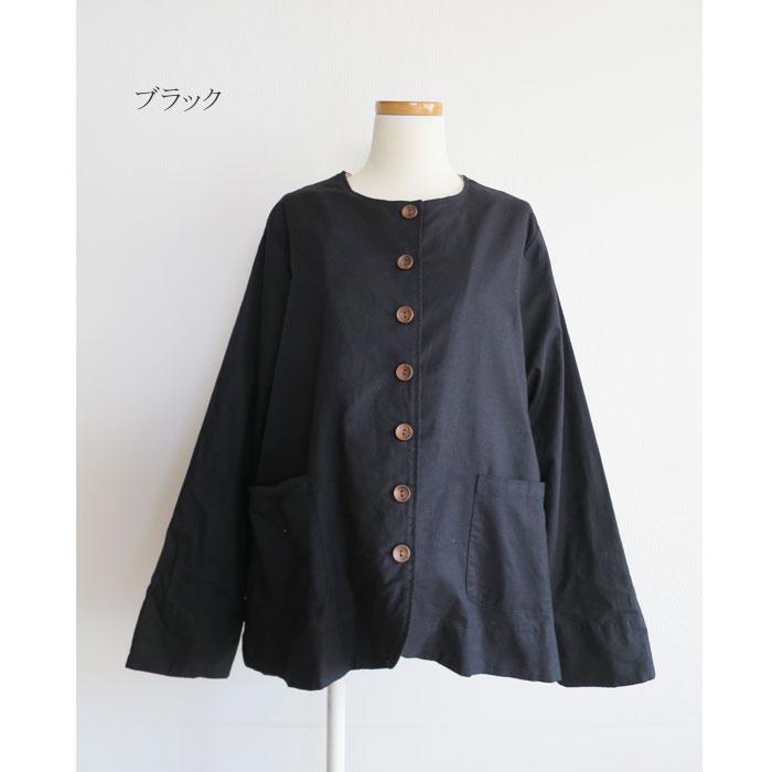 CUORE STORE クオーレストア リネンコットン ノーカラージャケット 綿