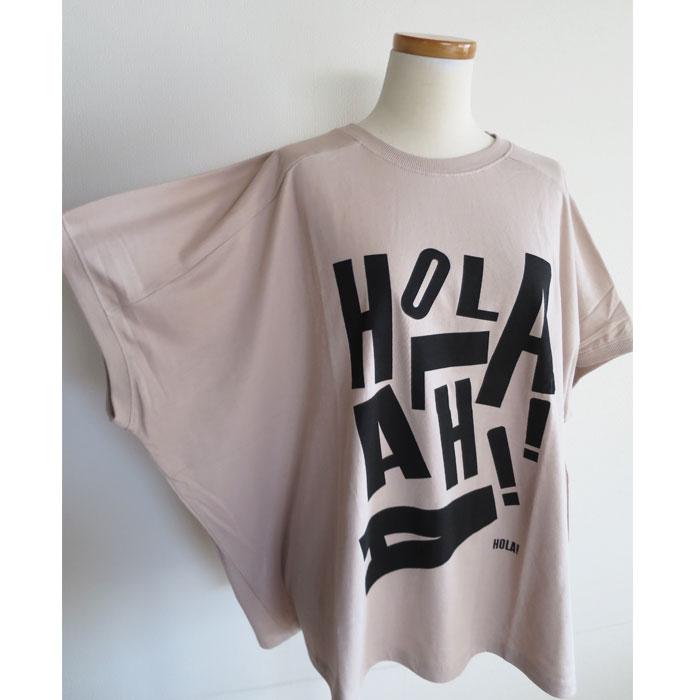 エロリンコ様 C7194 カットソー fu-dueka:: エーカ コットン天竺 変形ワイド ロゴTシャツ アロハ