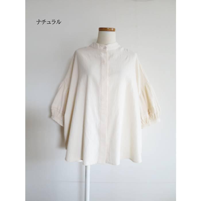 CUORE STORE クオーレストア コットン パフスリーブ 比翼 ブラウス 