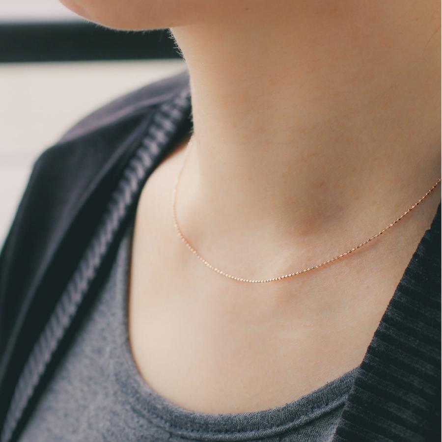 cococaru（ココカル） ネックレス チェーン カットボール k18 イエロー