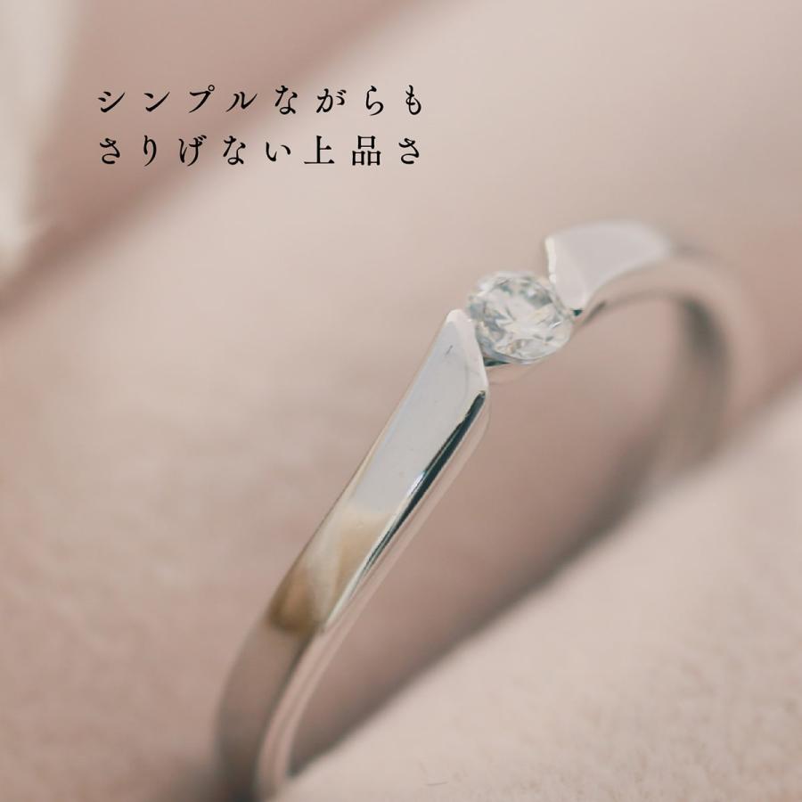 指輪 一粒 ダイヤモンド リング レディース シンプル k18 イエローゴールド ホワイトゴールド ピンクゴールド ファッションリング 日本製 プレゼント ギフトの画像