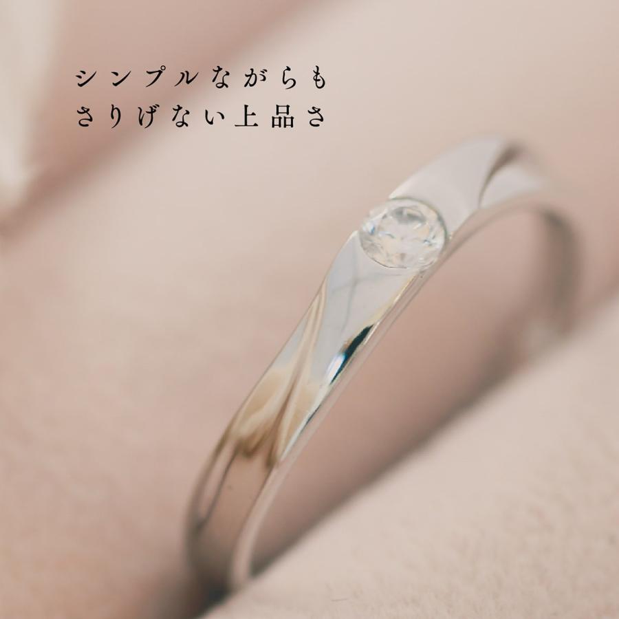 指輪 一粒 ダイヤモンド リング レディース シンプル k18 イエローゴールド ホワイトゴールド ピンクゴールド ファッションリング 日本製 プレゼント ギフトの画像
