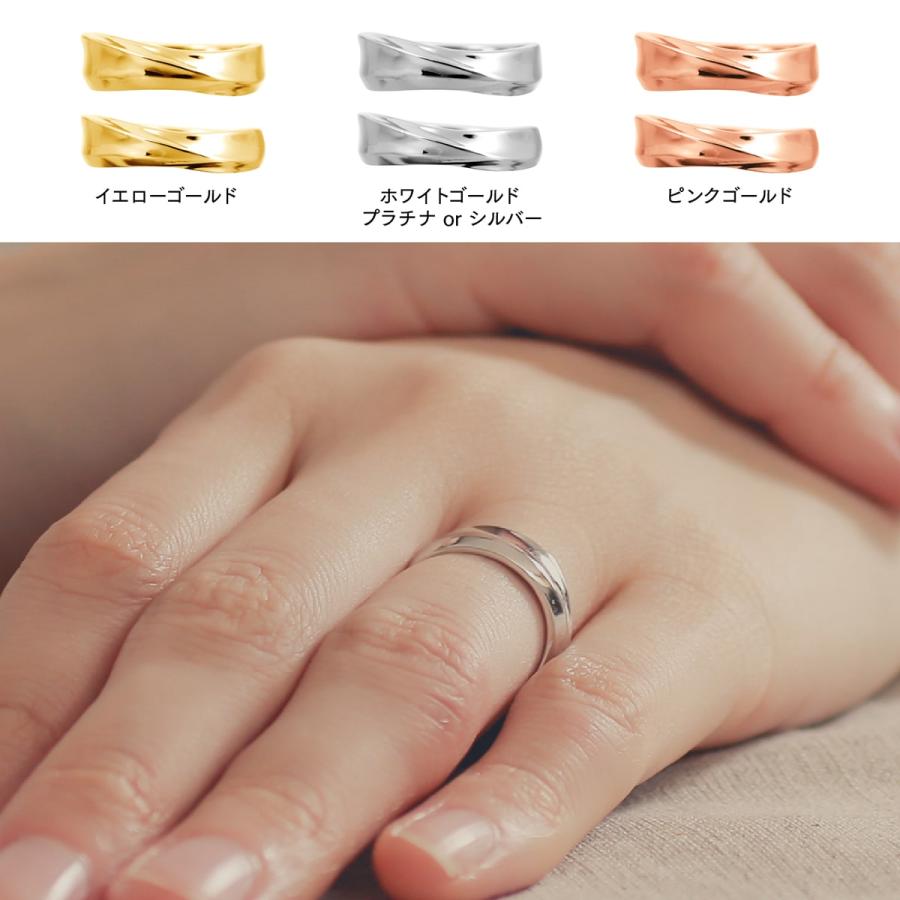 りんご　プラチナとゴールド8号　プレート付き 18金 プラチナ リング ミラーボール コイル スパイラル 最大5連