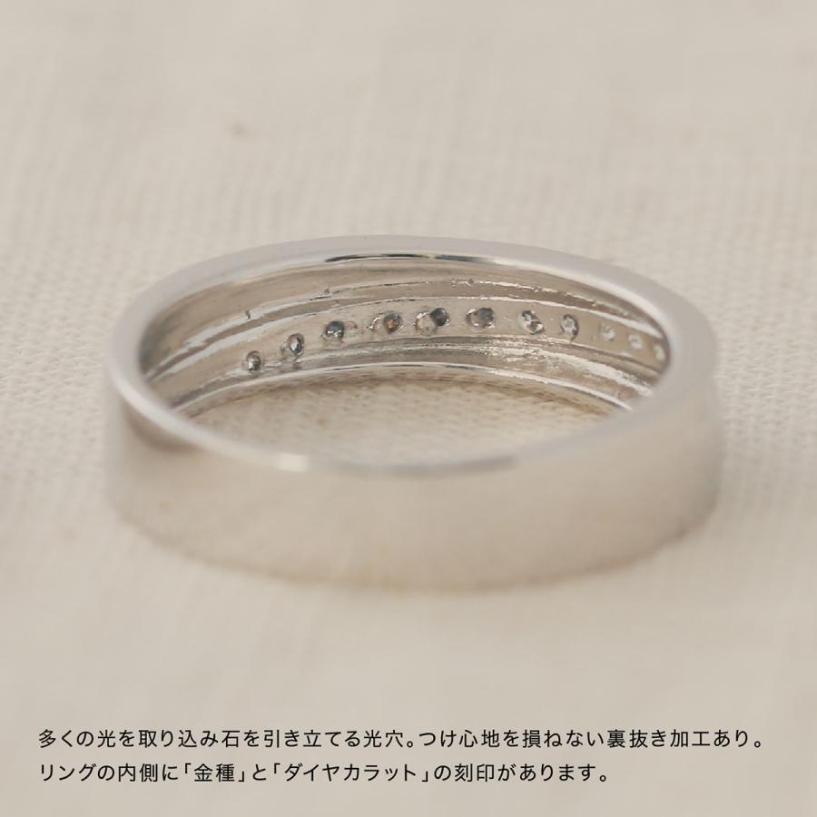 指輪 ダイヤモンド リング レディース シンプル k18 イエローゴールド ホワイトゴールド ピンクゴールド 天然ダイヤモンド ファッションリング 日本製の画像