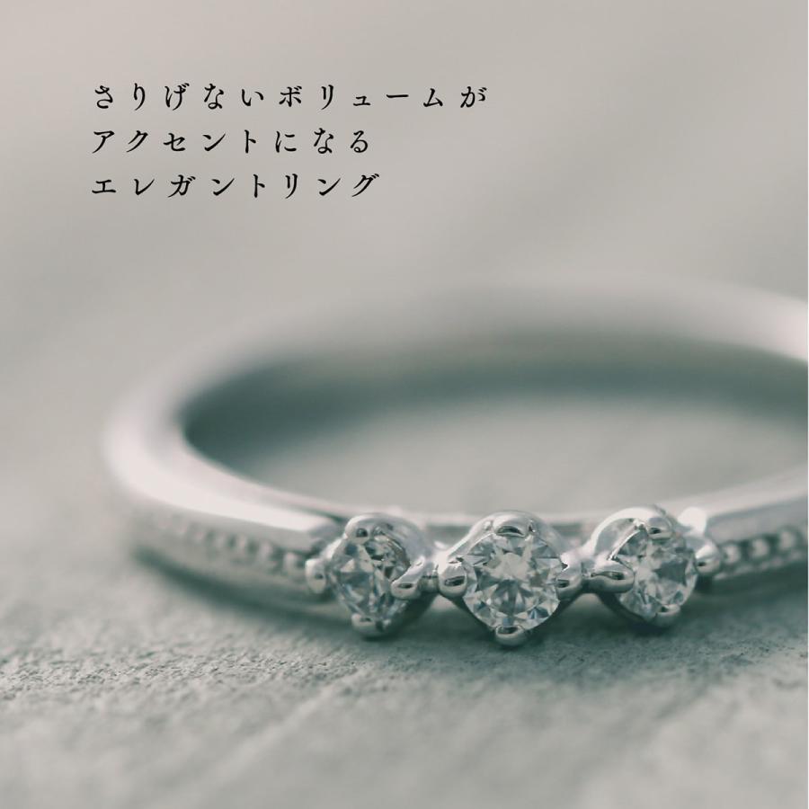 指輪 ダイヤモンド リング レディース シンプル k18 イエローゴールド ホワイトゴールド ピンクゴールド 天然ダイヤモンド ファッションリング 日本製の画像