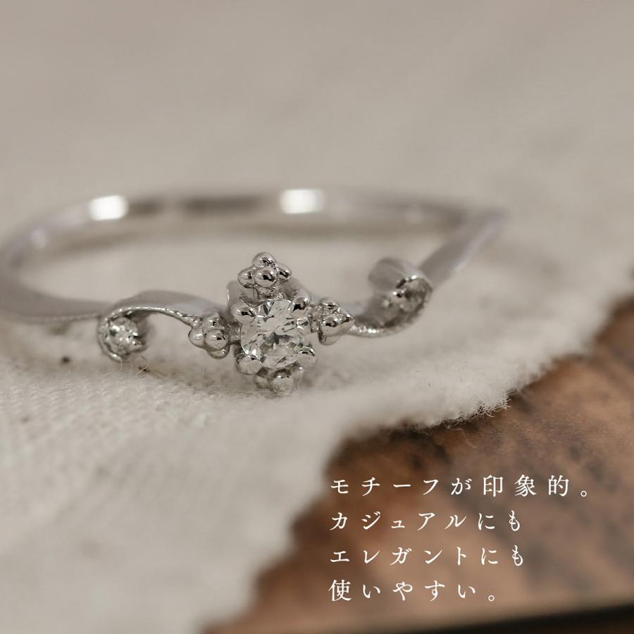 指輪 ダイヤモンド リング レディース シンプル k18 イエローゴールド ホワイトゴールド ピンクゴールド 天然ダイヤモンド ファッションリング 日本製の画像