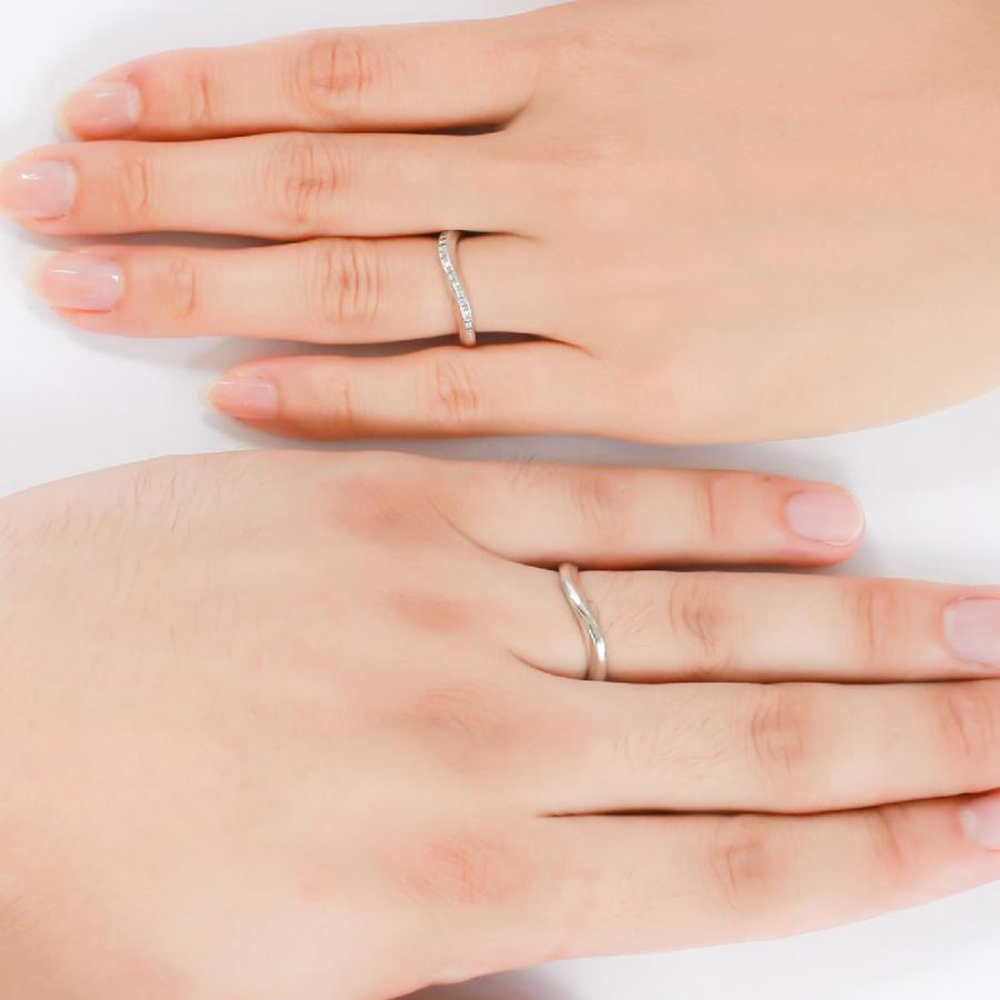 結婚指輪 プラチナ 安い マリッジリング ダイヤモンド 2本セット 天然ダイヤモンド 金属アレルギー プレゼント ギフト クリスマス 卒業式 入学式_5