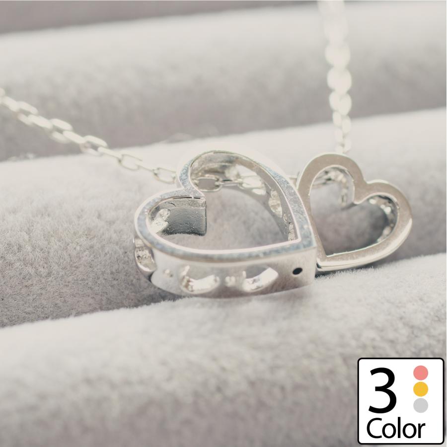 K18 ホワイトゴールド ハート ネックレス 【公式通販】