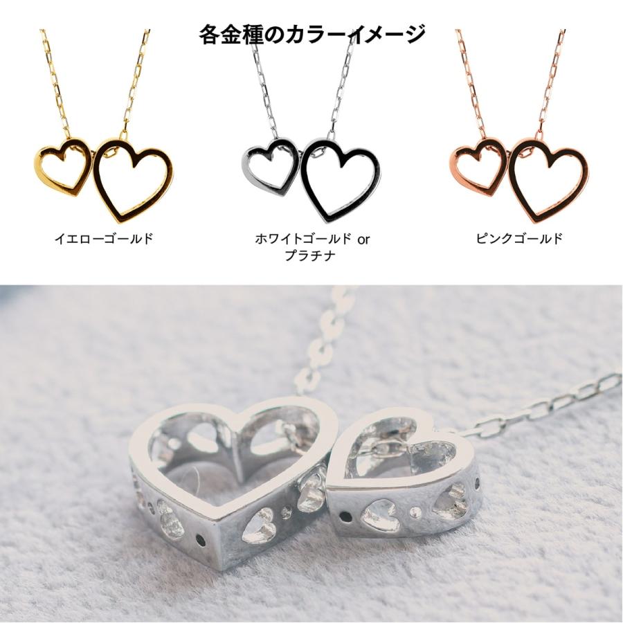 ネックレス レディース ハート ネックレス プラチナ 金属アレルギー 日本製 おしゃれ プレゼント ギフト クリスマス 卒業式 入学式の画像