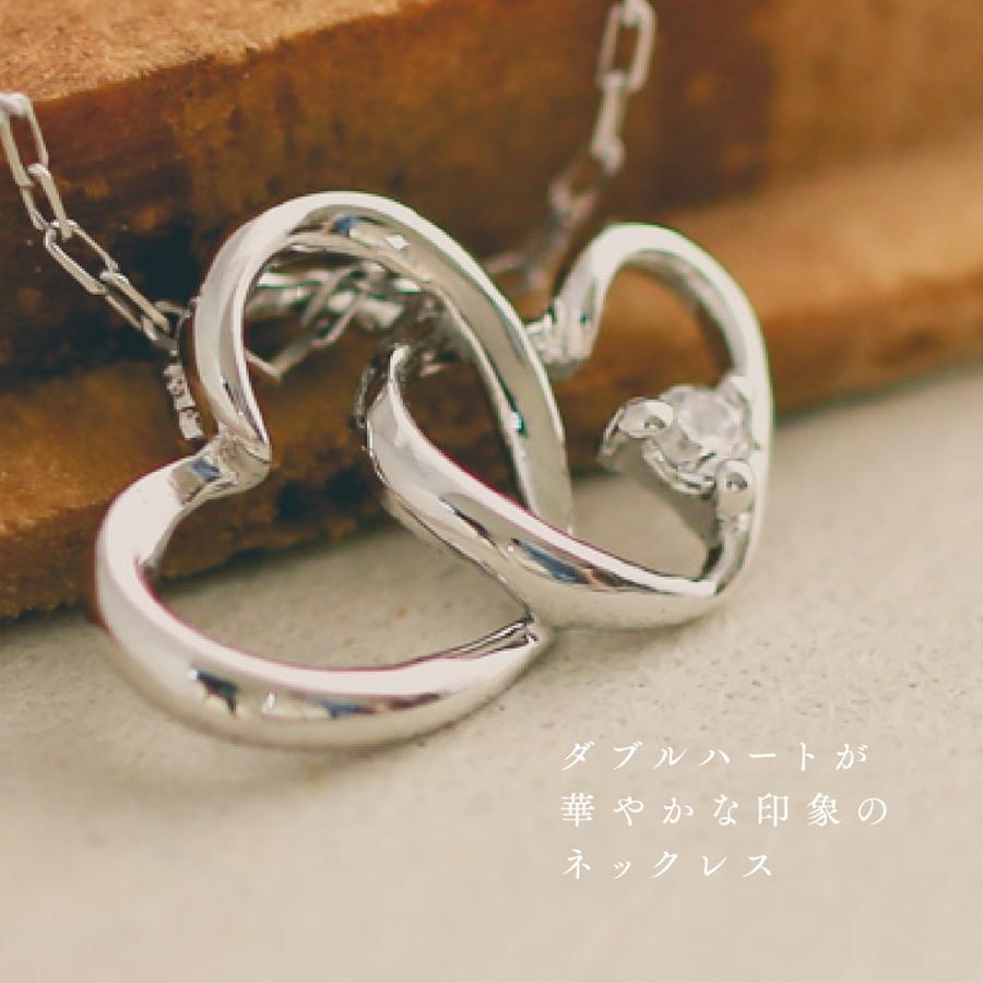 ハート ダイヤモンド ネックレス k18 イエローゴールド ホワイトゴールド ピンクゴールド 天然ダイヤモンド 日本製 プレゼント ギフト クリスマス 卒業式 入学式の画像