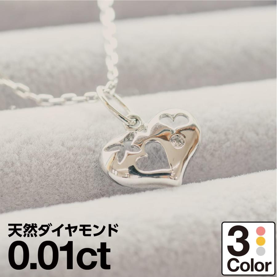 ダイヤモンド ネックレス k10 一粒 イエローゴールド ホワイトゴールド ピンクゴールド 天然ダイヤモンド 日本製 おしゃれ プレゼント ギフト クリスマス 卒業式