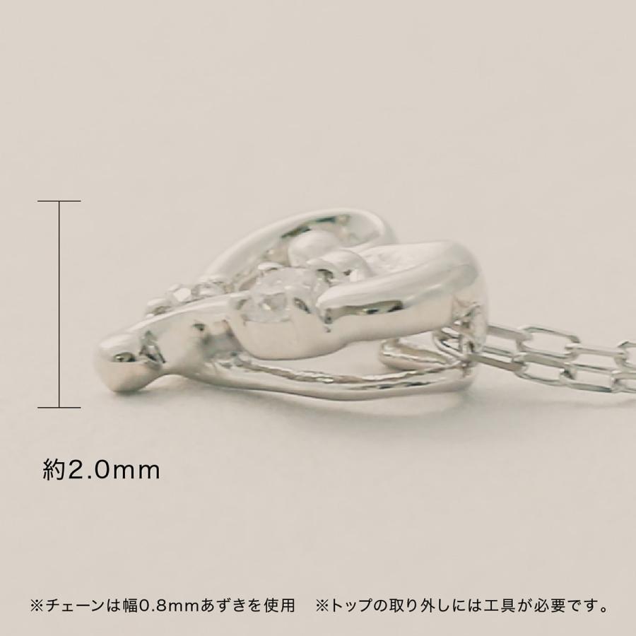 ハート ダイヤモンド ネックレス k10 イエローゴールド ホワイトゴールド ピンクゴールド 天然ダイヤモンド 日本製 プレゼント ギフト クリスマス 卒業式 入学式の画像