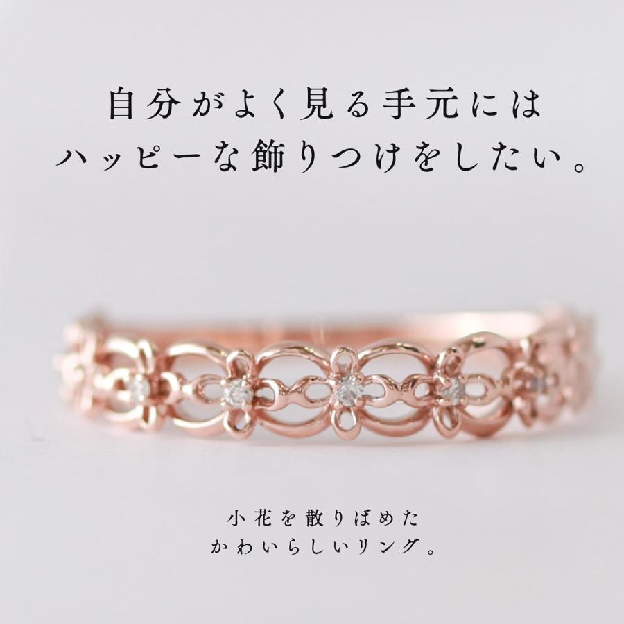 指輪 ダイヤモンド リング レディース シンプル k18 イエローゴールド ホワイトゴールド ピンクゴールド 天然ダイヤモンド ファッションリング 日本製の画像