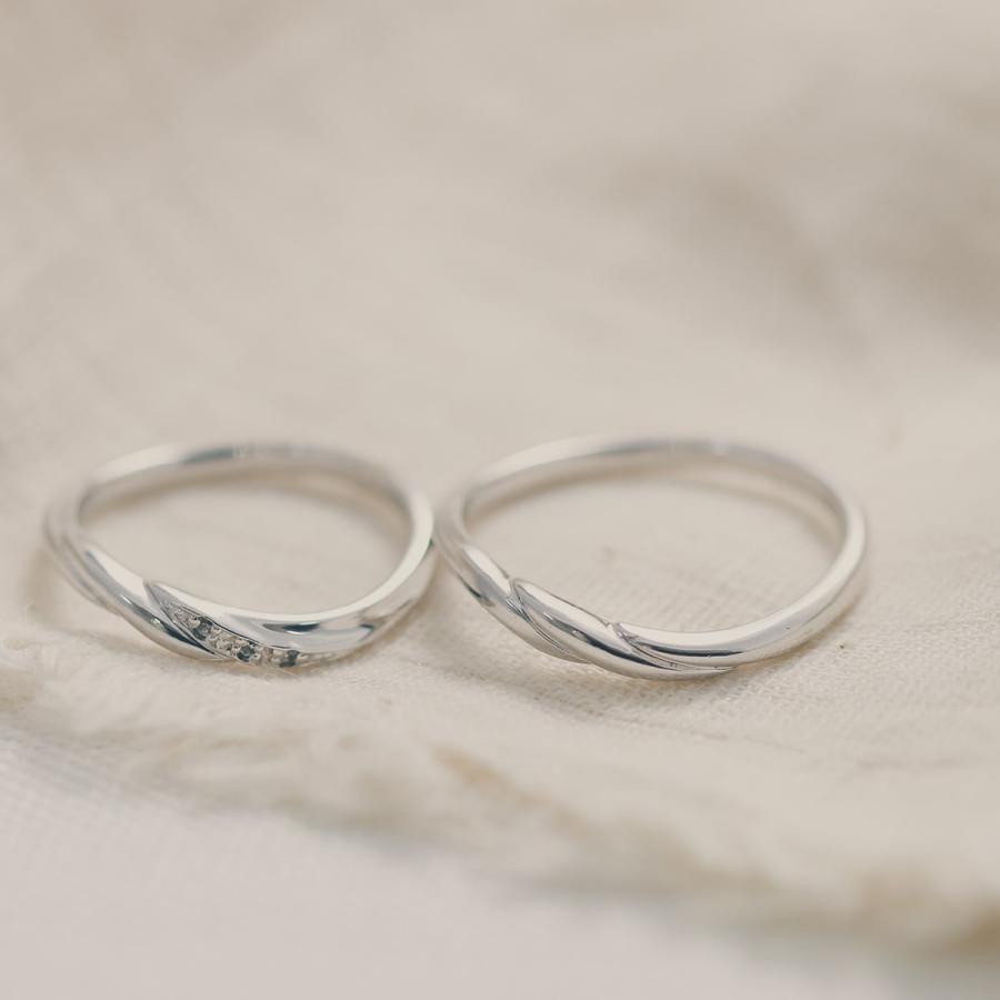 ペアリング 安い 2本セット 天然ダイヤモンド シルバー 925 ダイヤモンド 日本製 おしゃれ プレゼント ギフト クリスマス 卒業式 入学式の画像