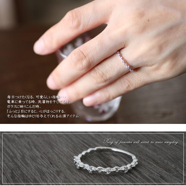 指輪 エタニティ ダイヤモンド リング レディース シンプル プラチナ ブランド 極細リング 天然ダイヤモンド 日本製 おしゃれ プレゼント ギフト クリスマスの画像