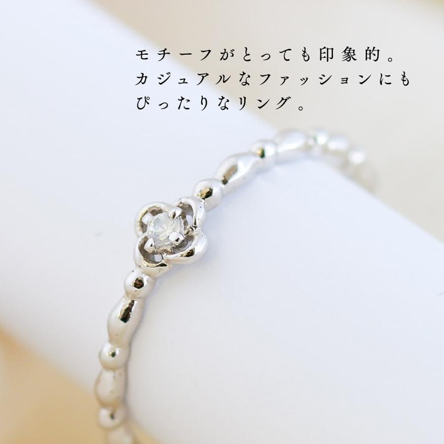 指輪 レディース 一粒 ダイヤモンド リング k10 イエローゴールド ホワイトゴールド ピンクゴールド 極細リング 天然ダイヤモンド 日本製 プレゼント ギフトの画像