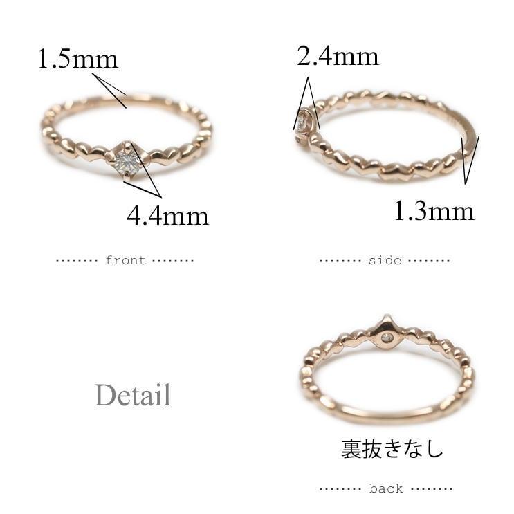 指輪 レディース 一粒 ダイヤモンド リング k10 イエローゴールド ホワイトゴールド ピンクゴールド 天然ダイヤモンド 日本製 おしゃれ プレゼント ギフトの画像