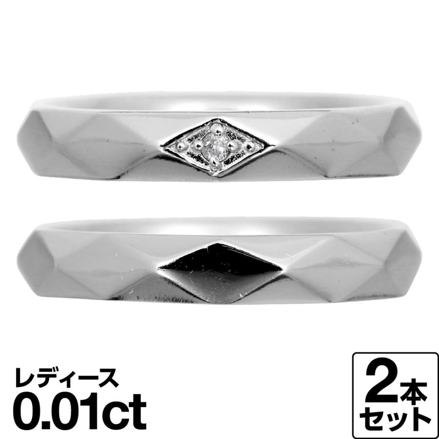 cococaru（ココカル） ペアリング k10 2本セット 天然ダイヤモンド 