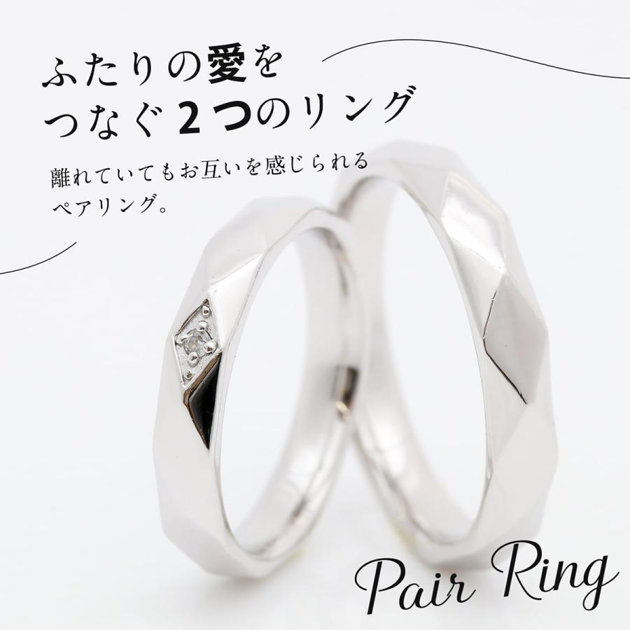 cococaru（ココカル） ペアリング k10 2本セット 天然ダイヤモンド 