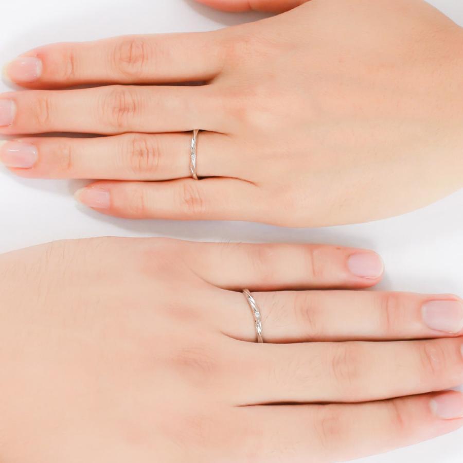 結婚指輪 プラチナ 安い マリッジリング ダイヤモンド 2本セット 天然ダイヤモンド 日本製 おしゃれ プレゼント ギフト クリスマス 卒業式 入学式の画像