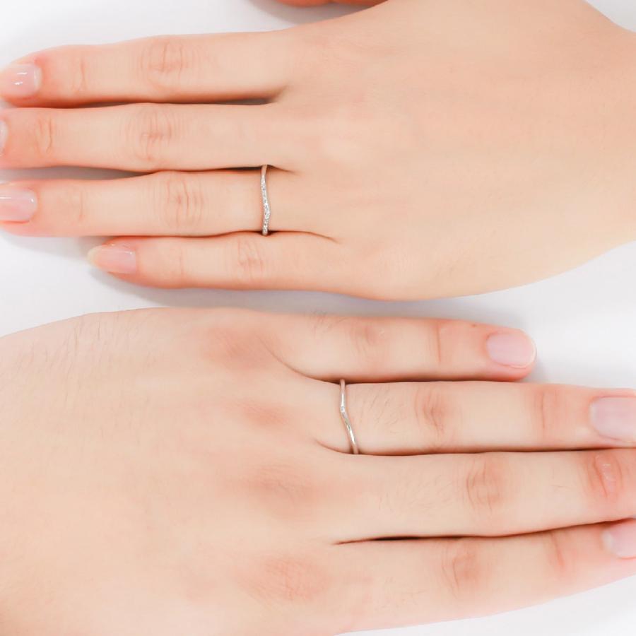 結婚指輪 マリッジリング 安い プラチナ ダイヤモンド 2本セット 天然ダイヤモンド 日本製 おしゃれ プレゼント ギフト クリスマス 卒業式 入学式の画像