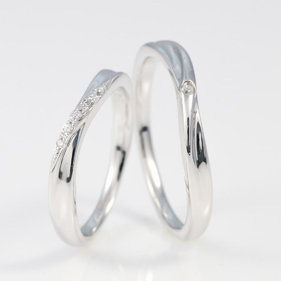 結婚指輪 マリッジリング 安い プラチナ ダイヤモンド 2本セット 天然ダイヤモンド 金属アレルギー プレゼント ギフト クリスマス 卒業式 入学式_1