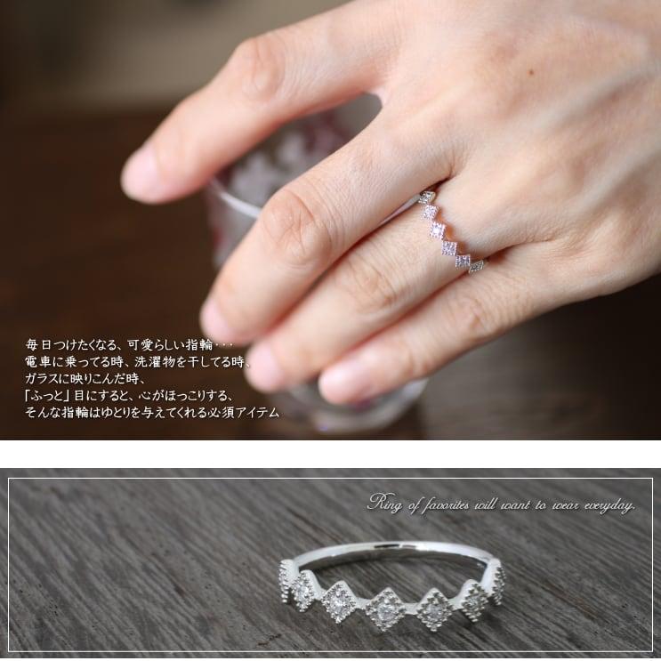 指輪 エタニティ ダイヤモンド リング レディース シンプル シルバー 925 天然ダイヤモンド ファッションリング 日本製 おしゃれ プレゼント ギフト クリスマスの画像