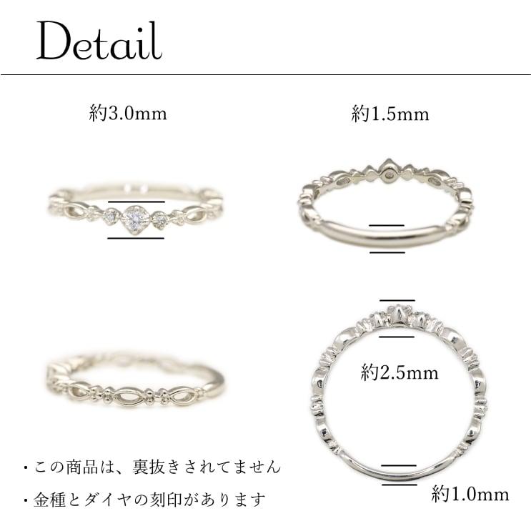 指輪 レディース ダイヤモンド リング k18 イエローゴールド ホワイトゴールド ピンクゴールド ファッション 天然ダイヤモンド 日本製 プレゼント ギフトの画像