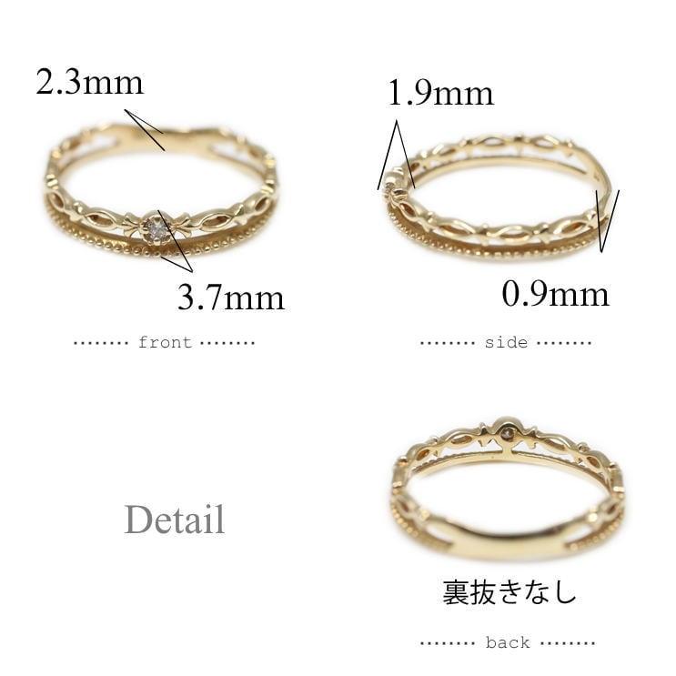 指輪 一粒 ダイヤモンド レディース リング k10 イエローゴールド ホワイトゴールド ピンクゴールド 日本製 おしゃれ プレゼント ギフト クリスマスの画像