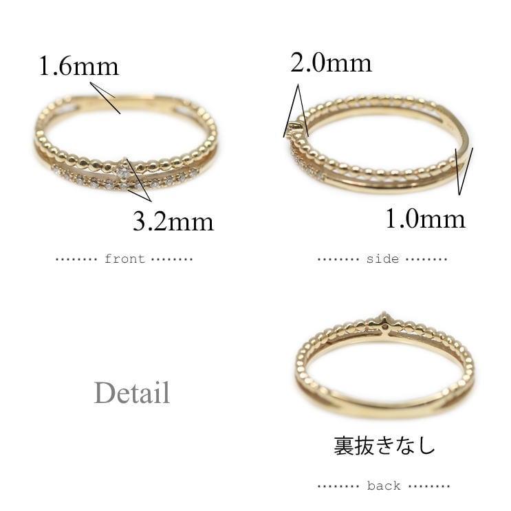 指輪 レディース リング ダイヤモンド k10 イエローゴールド ホワイトゴールド ピンクゴールド 日本製 プレゼント ギフト クリスマス 卒業式の画像