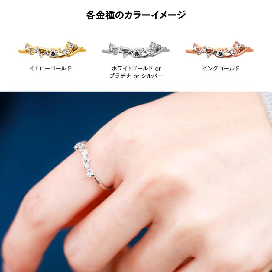 指輪 レディース ダイヤモンド リング k18 イエローゴールド ホワイトゴールド ピンクゴールド ファッション 天然ダイヤモンド 日本製 プレゼント ギフトの画像