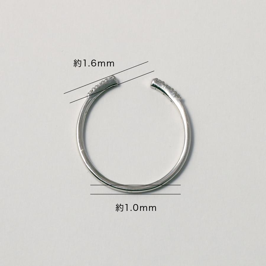 指輪 フォークリング ダイヤモンド リング レディース シンプル k18 イエローゴールド ホワイトゴールド ピンクゴールド 極細リング 天然ダイヤモンド 日本製の画像