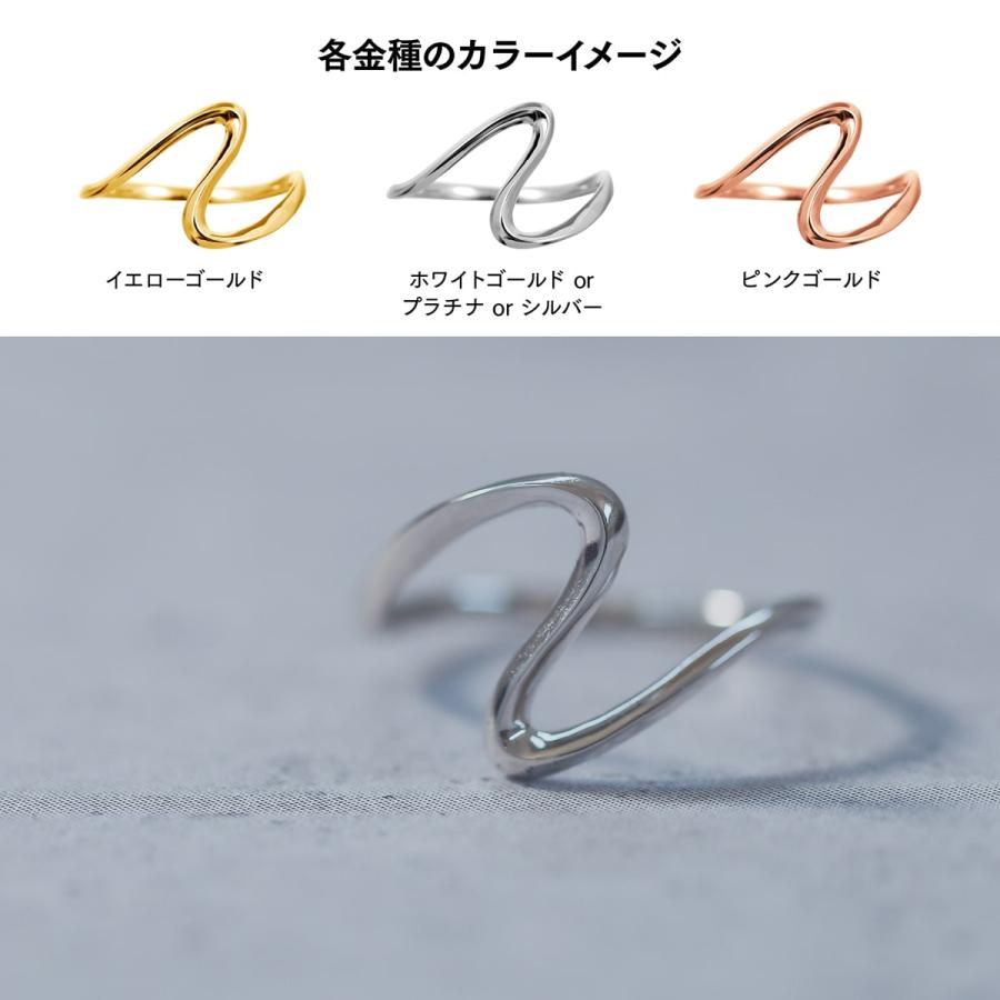 指輪 レディース リング 地金 リング k10 イエローゴールド ホワイトゴールド ピンクゴールド ファッションリング 品質保証書 日本製 プレゼント ギフト 入学式の画像