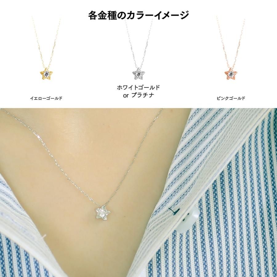 ダイヤモンド ネックレス k10 一粒 イエローゴールド ホワイトゴールド ピンクゴールド 天然ダイヤモンド 日本製 おしゃれ プレゼント ギフト クリスマス 卒業式の画像