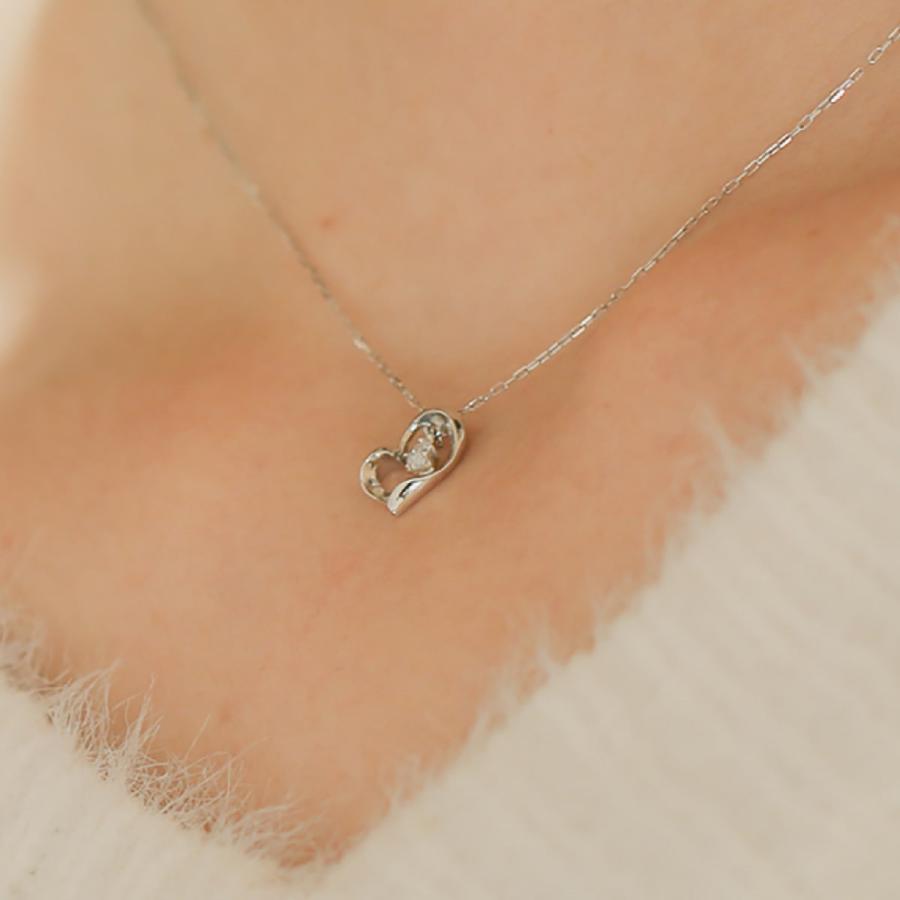 cococaru（ココカル） ハート ダイヤモンド ネックレス k18 イエロー