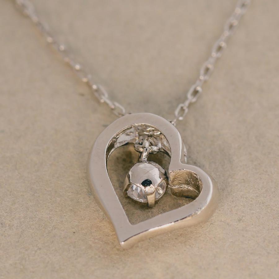 cococaru（ココカル） プラチナ ハート ダイヤモンド ネックレス
