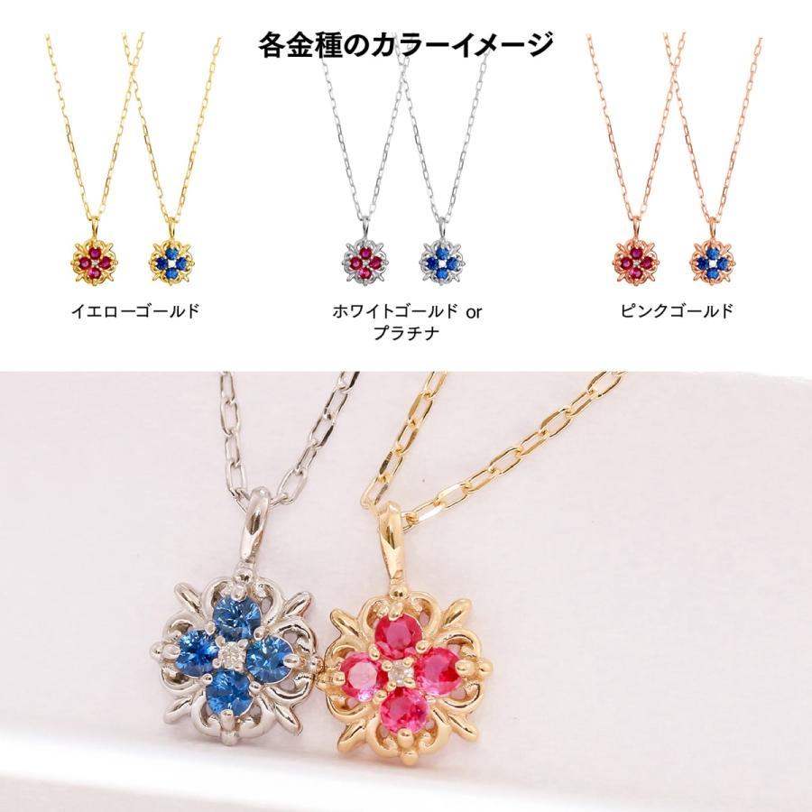cococaru（ココカル） ルビー ネックレス サファイア k10 イエロー 