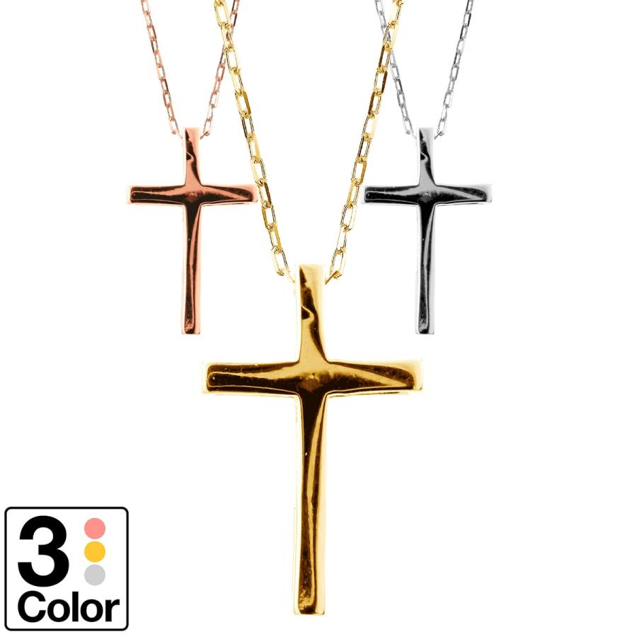cococaru ネックレス18金 クロス ネックレス k18 イエローゴールド  