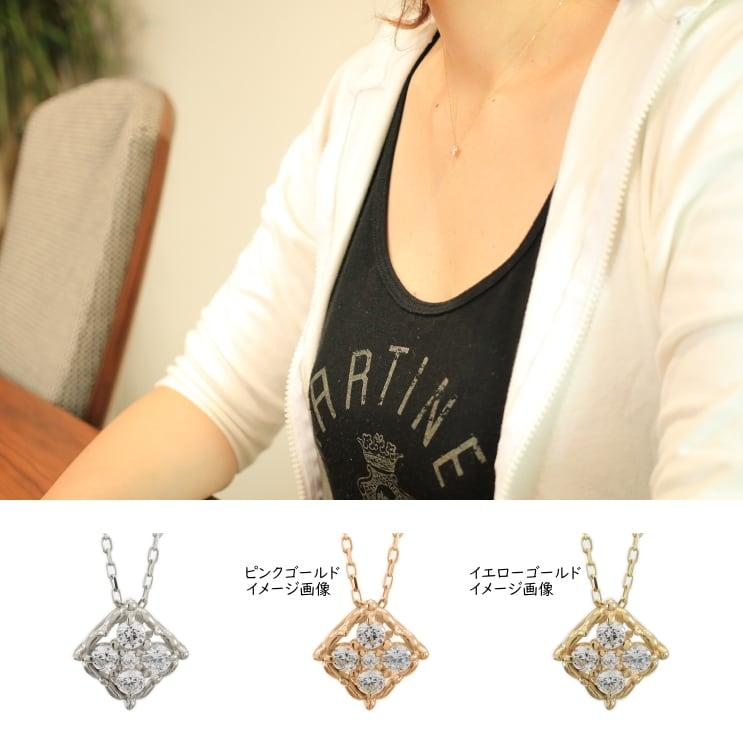 cococaru（ココカル） k10ネックレス ダイヤモンド ネックレス k10