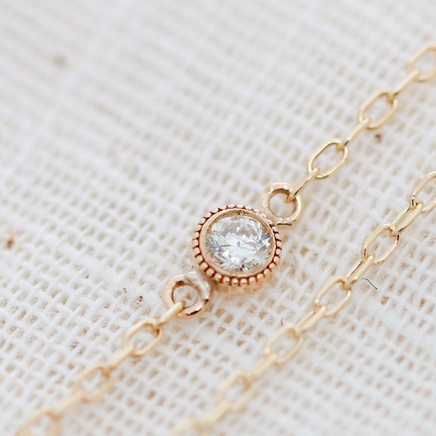 cococaru（ココカル） ダイヤモンド ブレスレット 2連 小豆チェーン