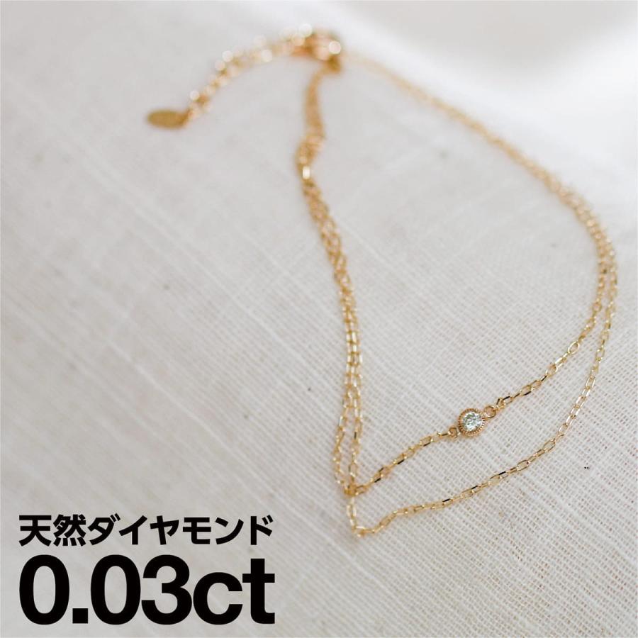 ダイヤモンド ブレスレット 2連 小豆チェーン プラチナ Pt850  天然ダイヤモンド アジャスター付き シンプル 日本製 プレゼント ギフト クリスマス 卒業式