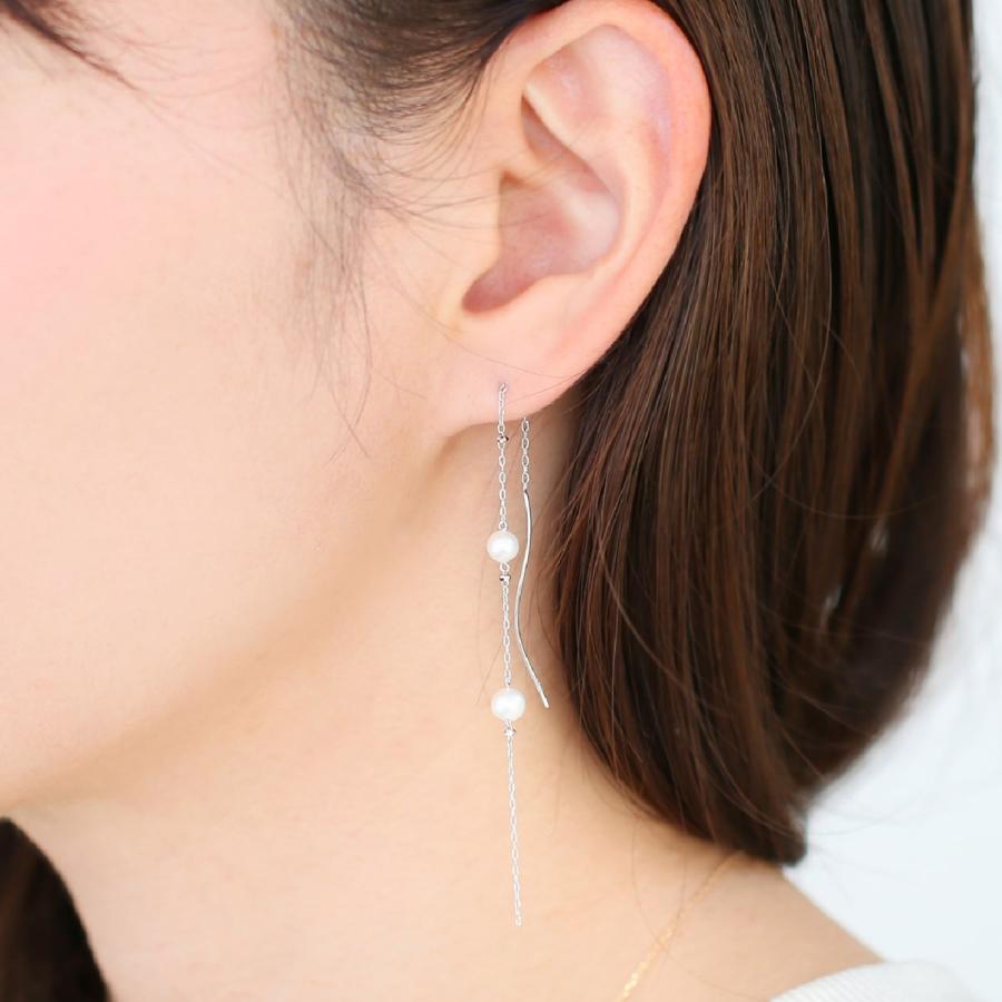 cococaru（ココカル） ピアス アメリカンピアス チェーン 淡水パール