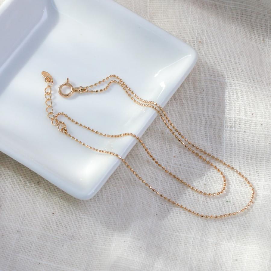 cococaru（ココカル） ブレスレット 2連 カットボールチェーン k18