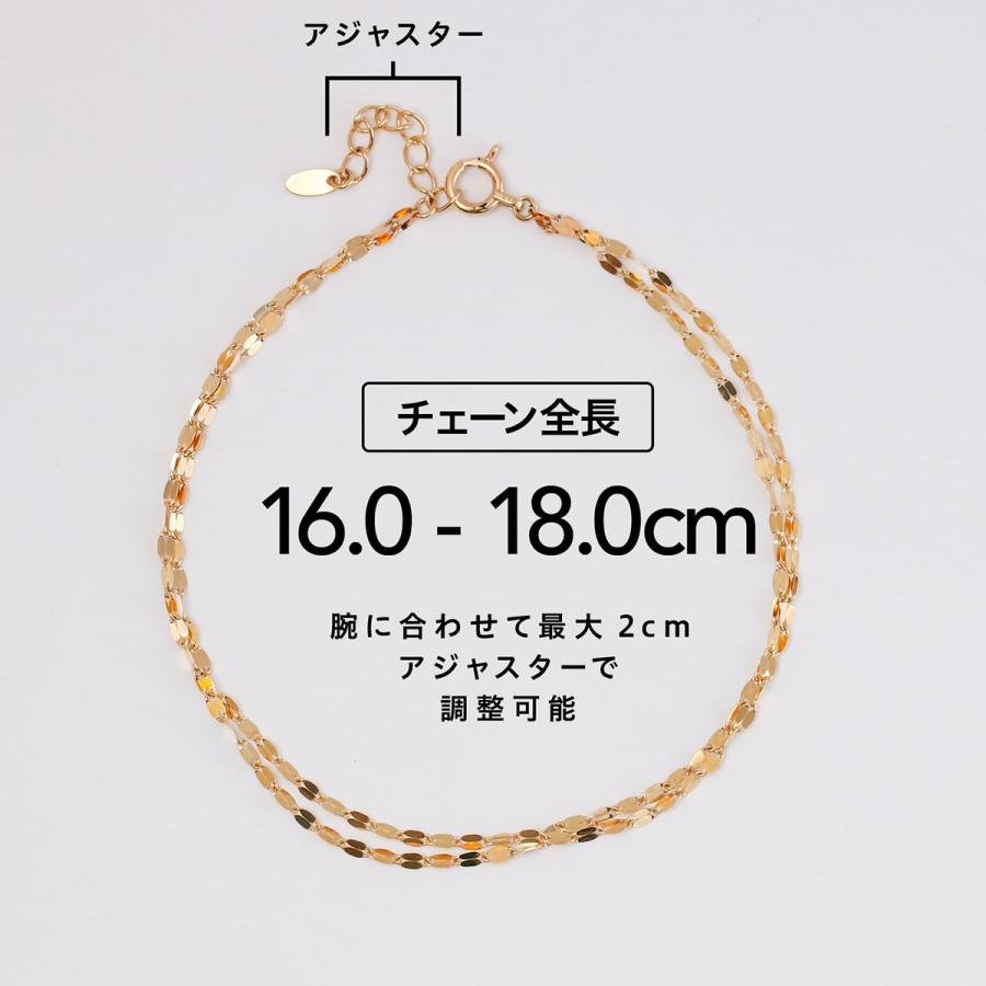 cococaru（ココカル） ブレスレット 2連 フラワーチェーン k18