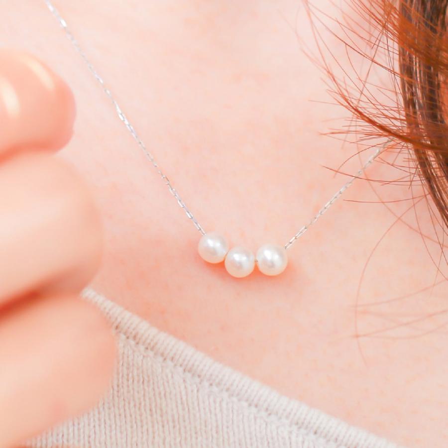 淡水パール ネックレス プラチナ850 金属アレルギー 日本製 おしゃれ プレゼント ギフト クリスマス 卒業式 入学式の画像