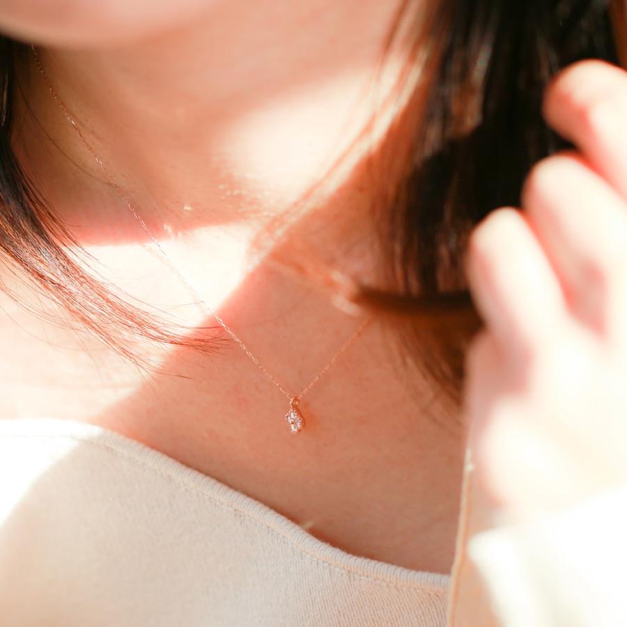 cococaru ネックレス ダイヤモンド k10 イエローゴールド ホワイト 