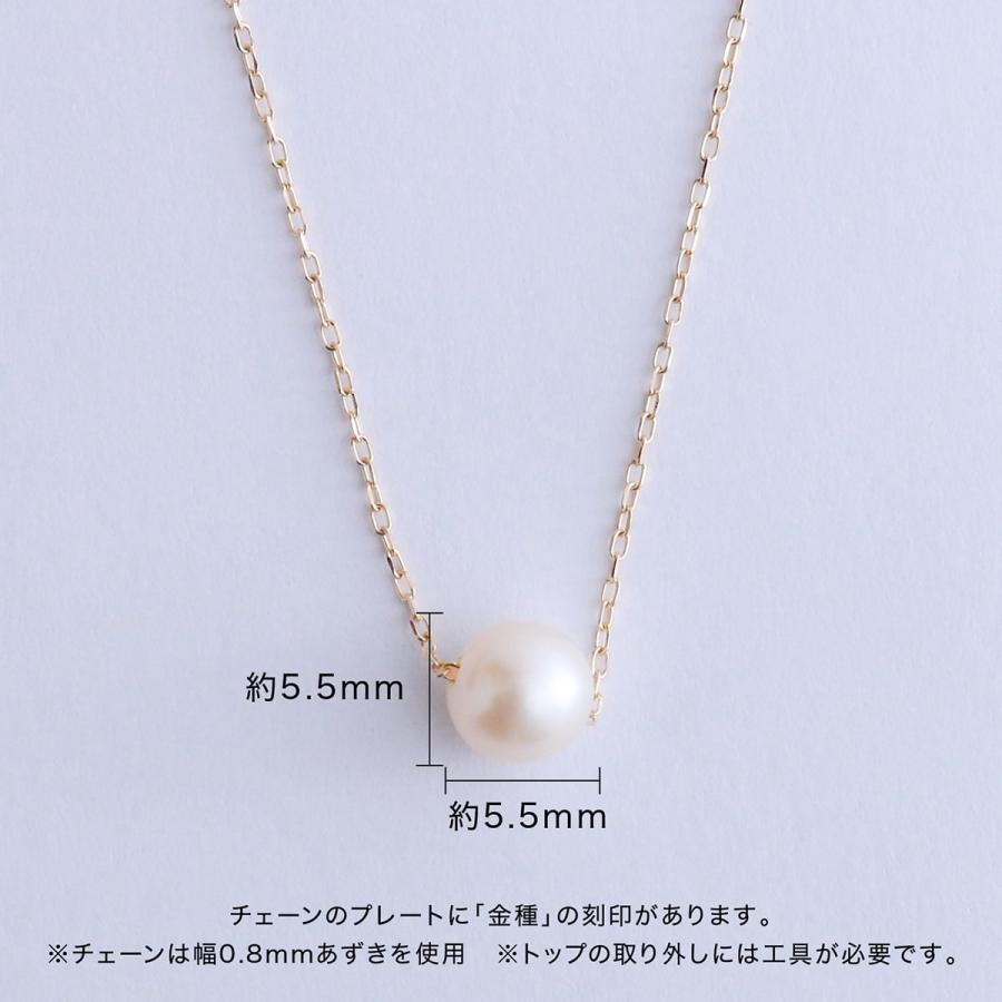 cococaru ネックレス k10 一粒 淡水パール イエローゴールド