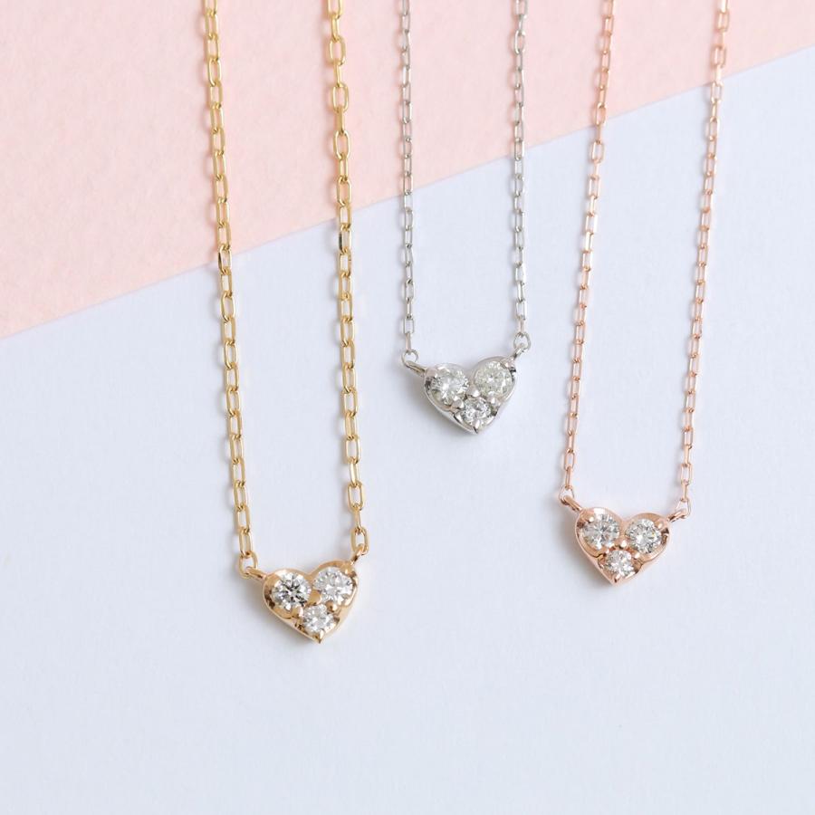 cococaru（ココカル） ハート ダイヤモンド ネックレス k18 イエロー