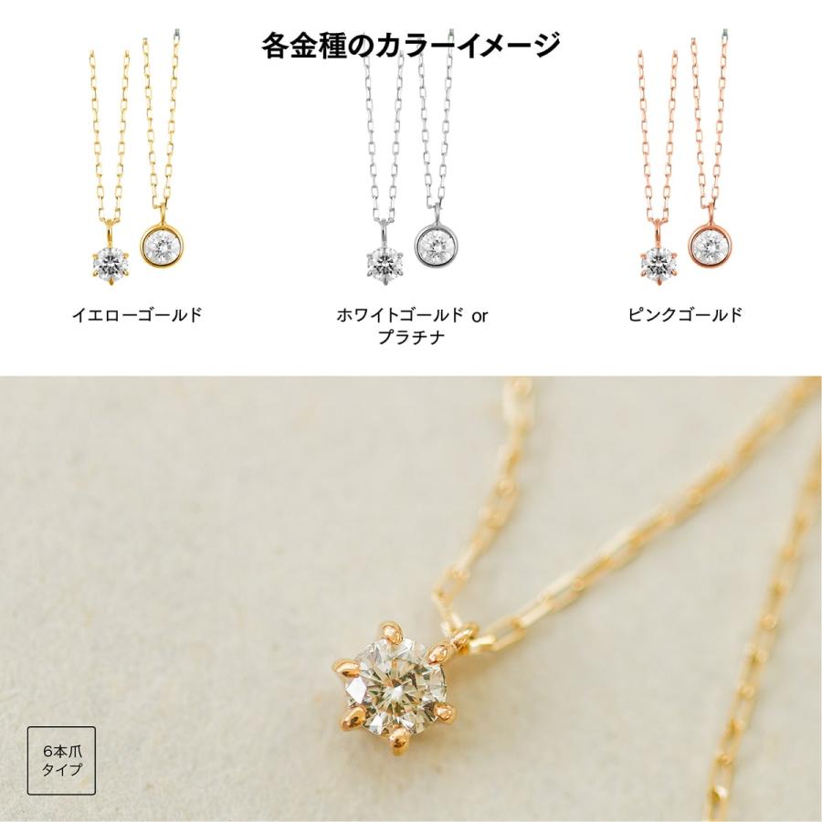 cococaru ダイヤモンド ネックレス 一粒 k10 イエローゴールド